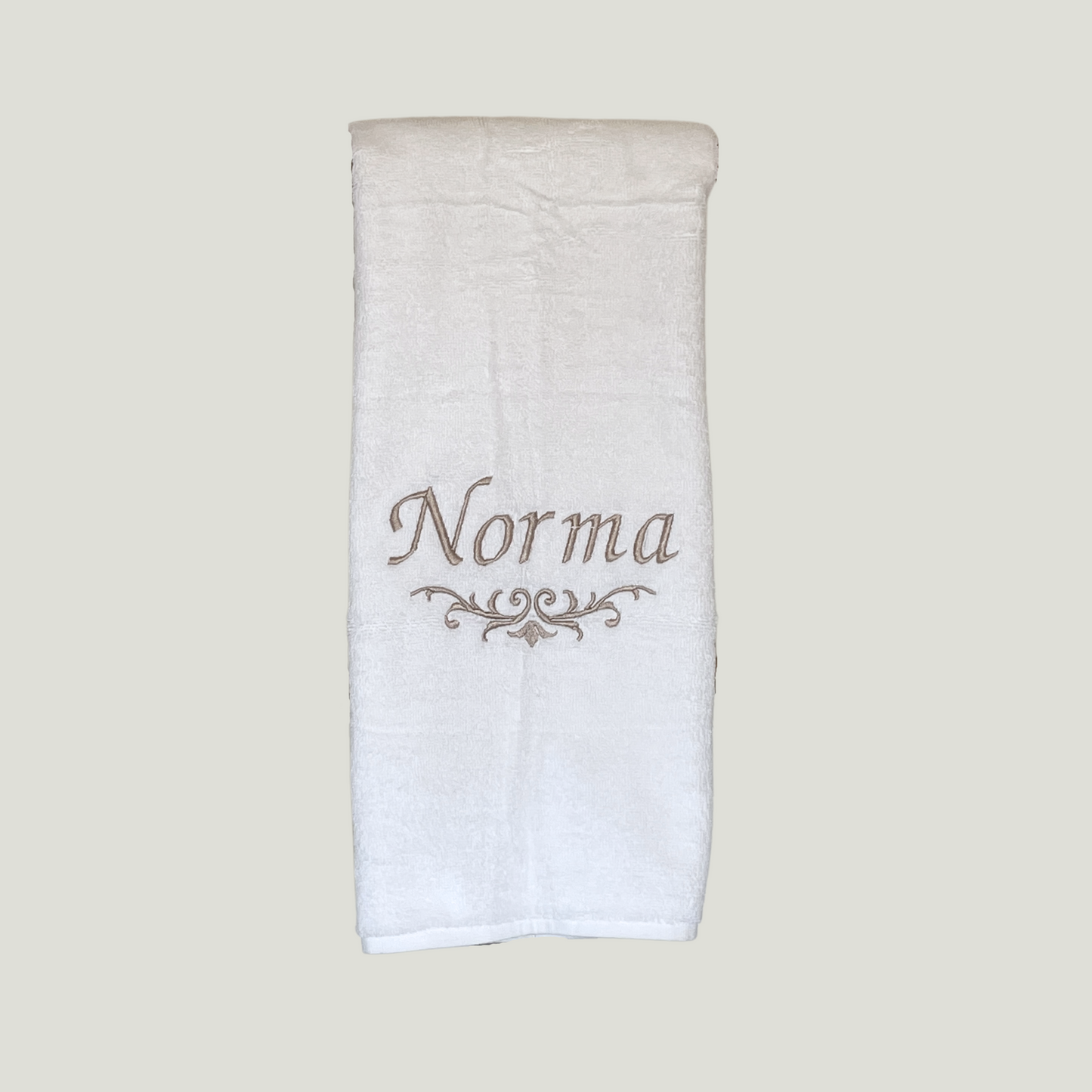 Toalla de manos bordada NOMBRE + ARABESCOS