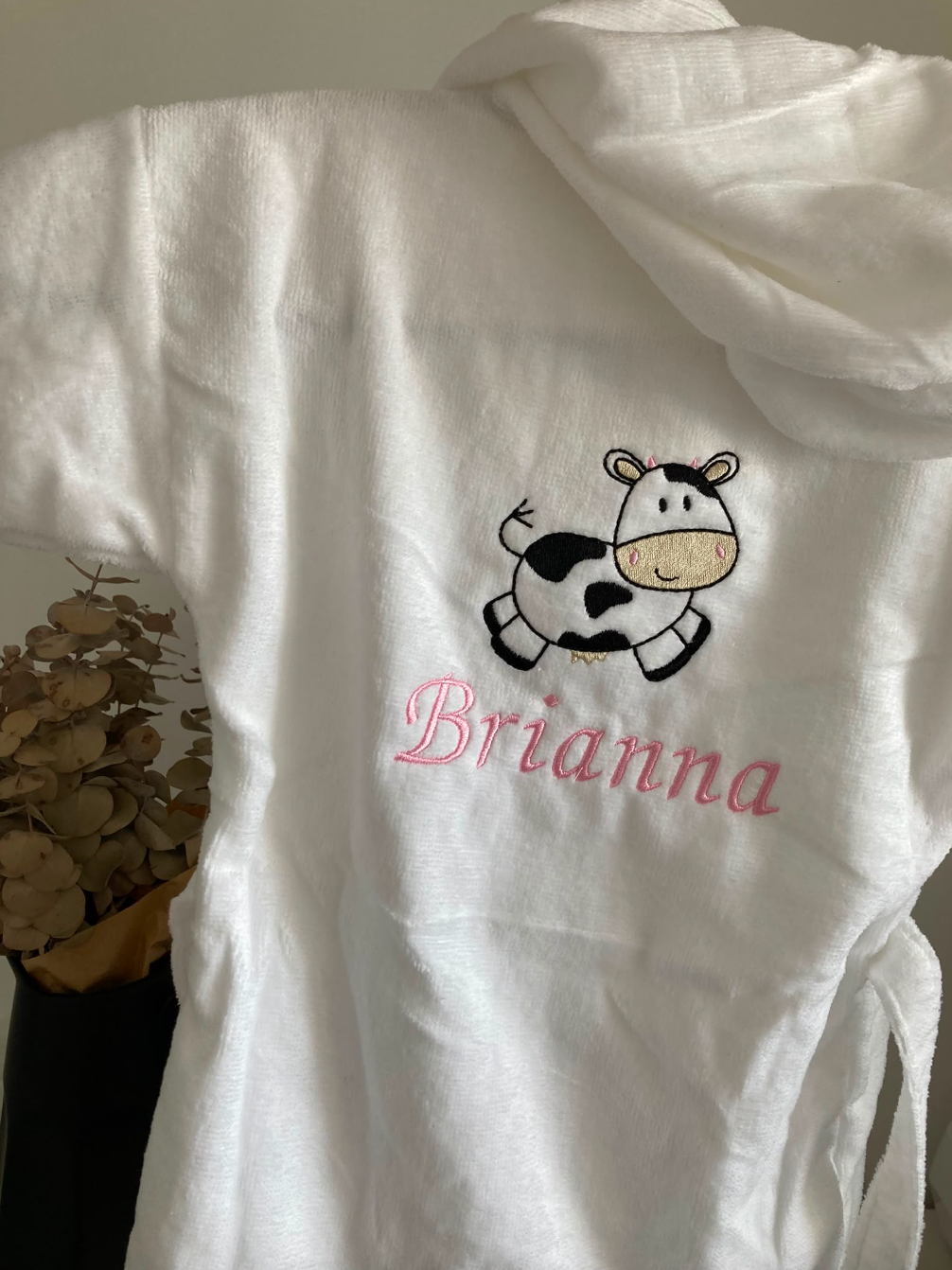 Bata Bebé con Vaquita y nombre